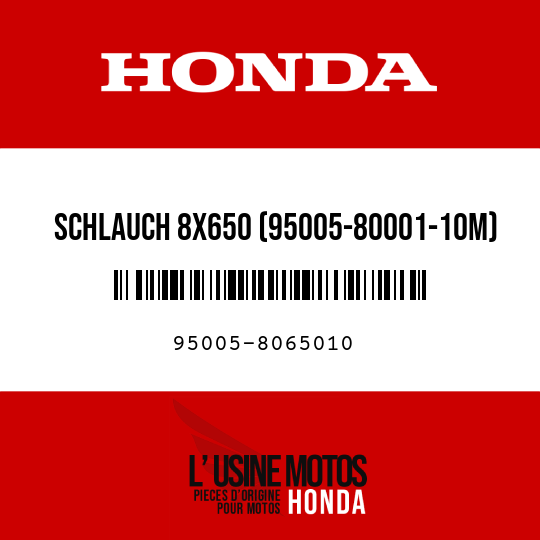 image de 95005-8065010 SCHLAUCH 8X650 (95005-80001-10M)