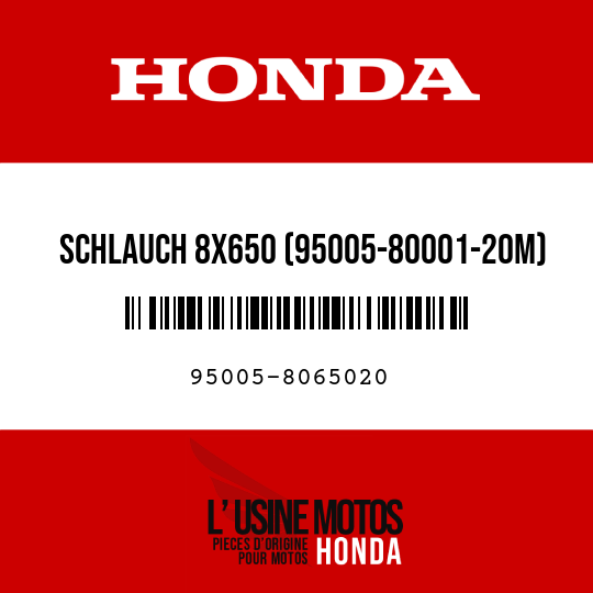 image de 95005-8065020 SCHLAUCH 8X650 (95005-80001-20M)