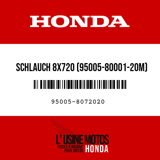 image de 95005-8072020 SCHLAUCH 8X720 (95005-80001-20M)