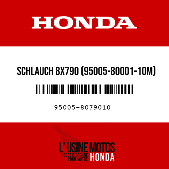 image de 95005-8079010 SCHLAUCH 8X790 (95005-80001-10M)