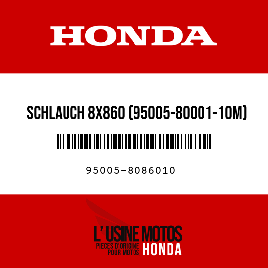 image de 95005-8086010 SCHLAUCH 8X860 (95005-80001-10M)