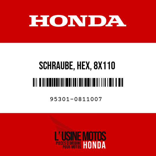 image de 95301-0811007 SCHRAUBE, HEX, 8X110