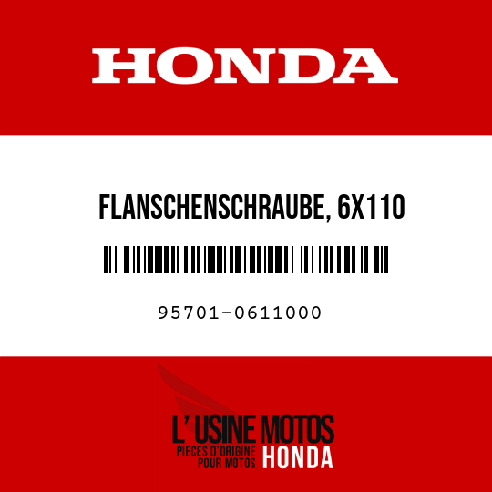 image de 95701-0611000 FLANSCHENSCHRAUBE, 6X110