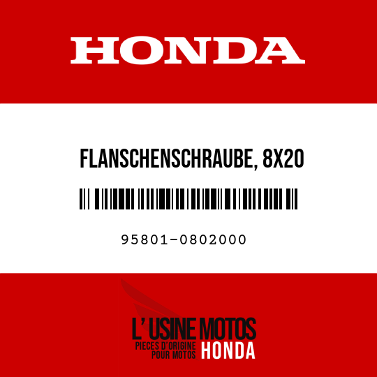 image de 95801-0802000 FLANSCHENSCHRAUBE, 8X20
