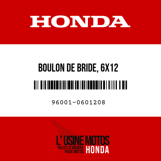 image de 96001-0601208 BOULON DE BRIDE, 6X12