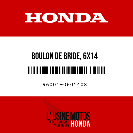 image de 96001-0601408 BOULON DE BRIDE, 6X14