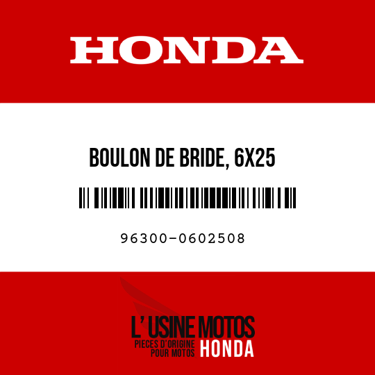 image de 96300-0602508 BOULON DE BRIDE, 6X25