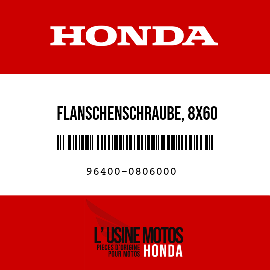 image de 96400-0806000 FLANSCHENSCHRAUBE, 8X60