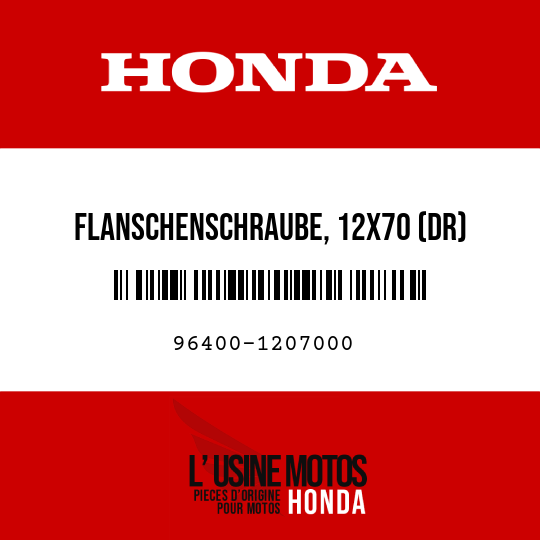 image de 96400-1207000 FLANSCHENSCHRAUBE, 12X70 (DR)