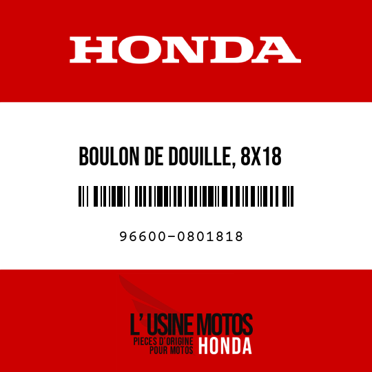 image de 96600-0801818 BOULON DE DOUILLE, 8X18