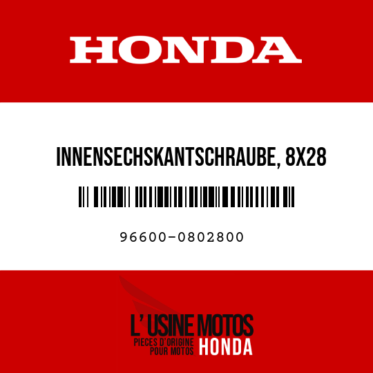 image de 96600-0802800 INNENSECHSKANTSCHRAUBE, 8X28