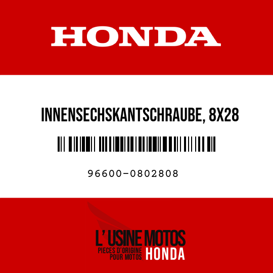image de 96600-0802808 INNENSECHSKANTSCHRAUBE, 8X28