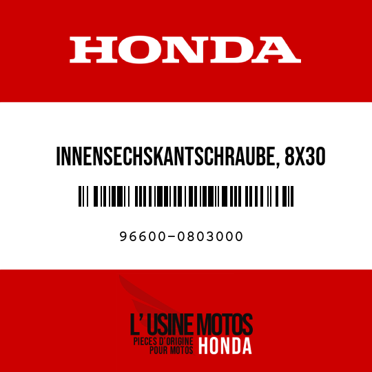 image de 96600-0803000 INNENSECHSKANTSCHRAUBE, 8X30