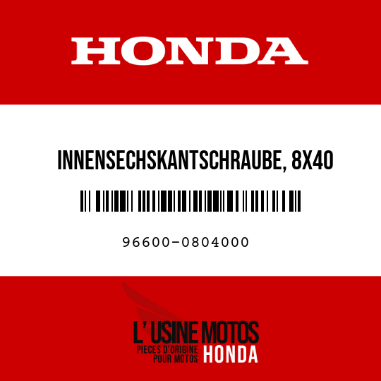 image de 96600-0804000 INNENSECHSKANTSCHRAUBE, 8X40
