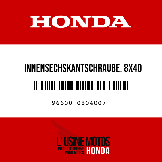 image de 96600-0804007 INNENSECHSKANTSCHRAUBE, 8X40