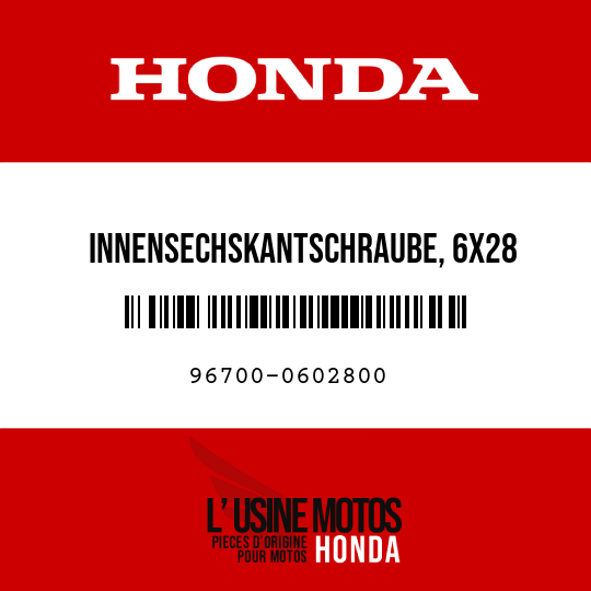 image de 96700-0602800 INNENSECHSKANTSCHRAUBE, 6X28