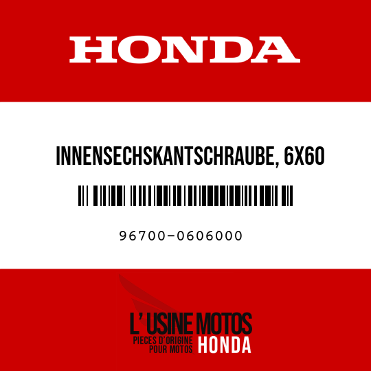 image de 96700-0606000 INNENSECHSKANTSCHRAUBE, 6X60