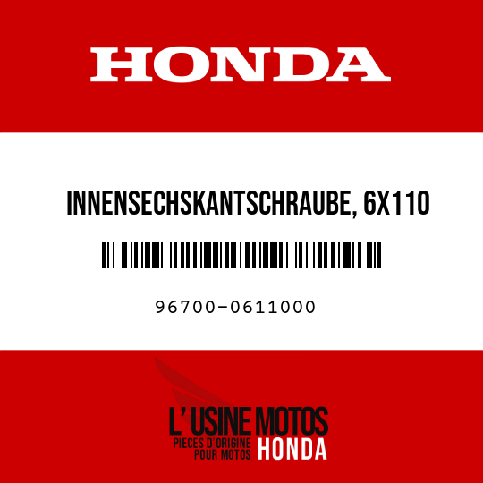 image de 96700-0611000 INNENSECHSKANTSCHRAUBE, 6X110