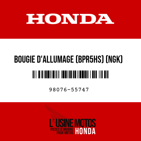 image de 98076-55747 BOUGIE D'ALLUMAGE (BPR5HS) (NGK)