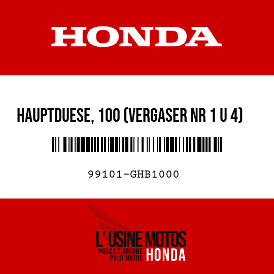 image de 99101-GHB1000 HAUPTDUESE, 100 (VERGASER NR 1 U 4)