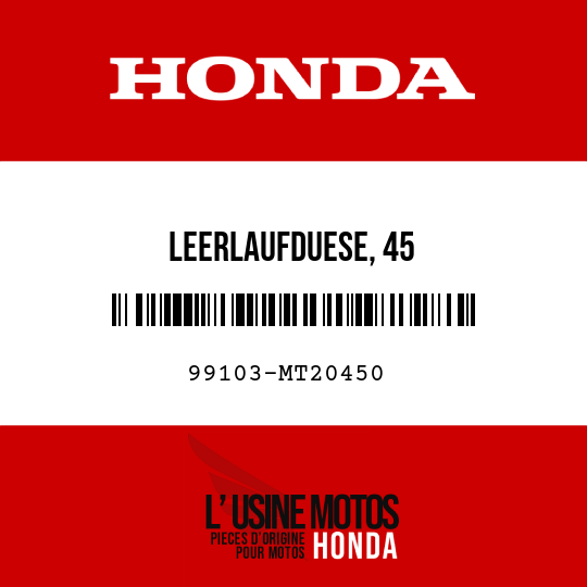 image de 99103-MT20450 LEERLAUFDUESE, 45