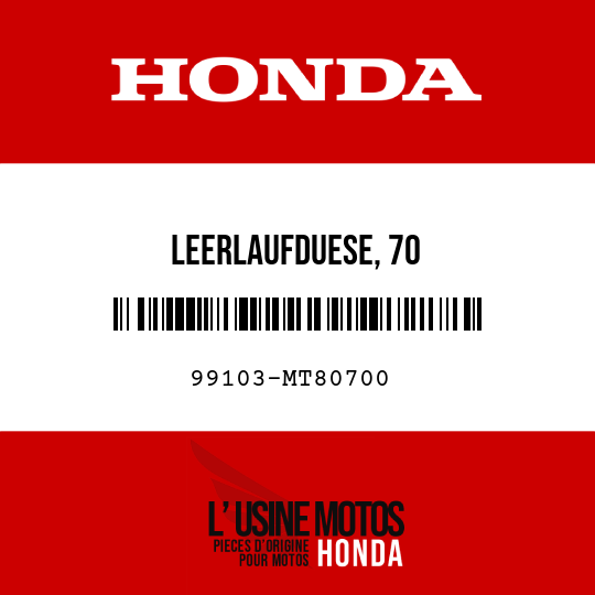 image de 99103-MT80700 LEERLAUFDUESE, 70